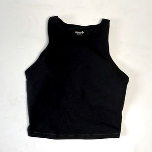 black athletic tank top